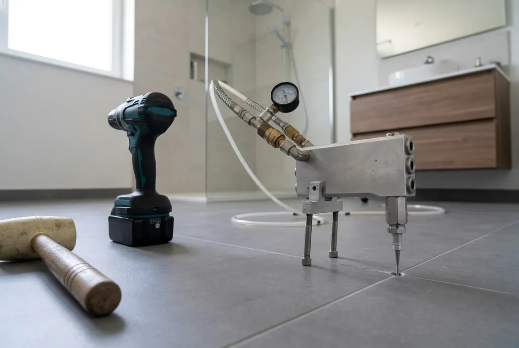 Kitbedrijf Heino – injecting hollow tiles
