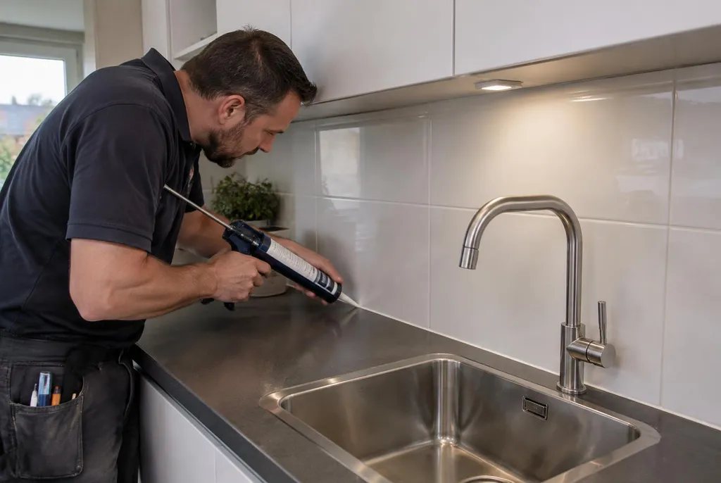 Kitbedrijf Heino – replacing kitchen sealant