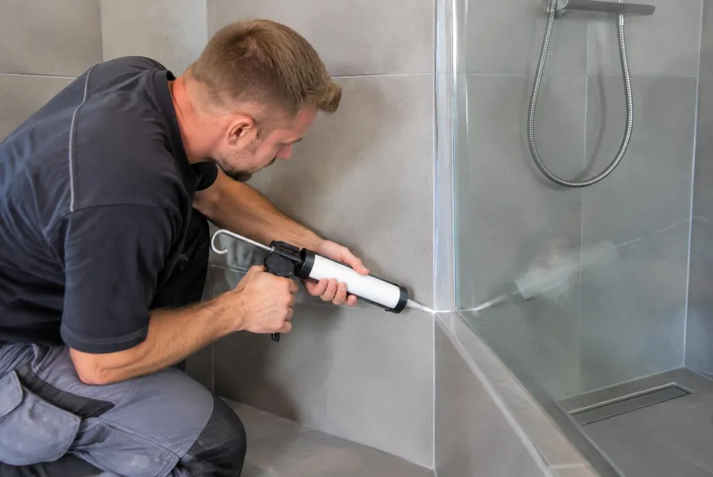 Kitbedrijf Heino – sealant and grout at a walk-in shower