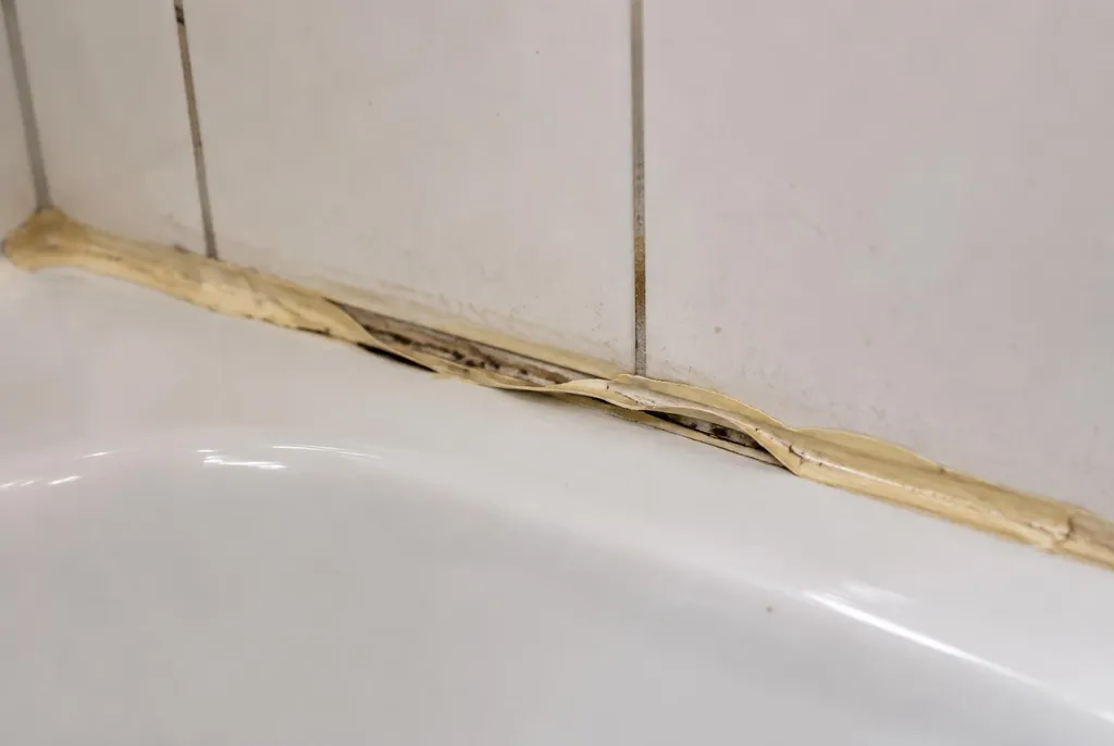 Kitbedrijf Heino – loose sealant next to the bath